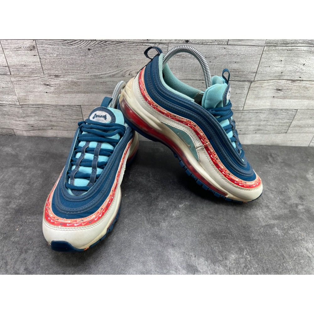 Nike Air Max 97 GS Swoosh Sneakers Youth Kids 7Y Running Shoes Blue CQ4818-400